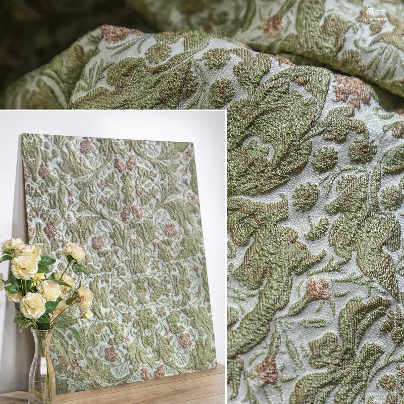 Thick Flower Embossed Jacquard Fabric for Creativity Background Handmade Clothing Design Cloth Diy Per Meter Sewing Material
Thick Flower Embossed Jacquard Fabric for Creativity Background Handmade Clothing Design Cloth Diy Per Meter Sewing Material