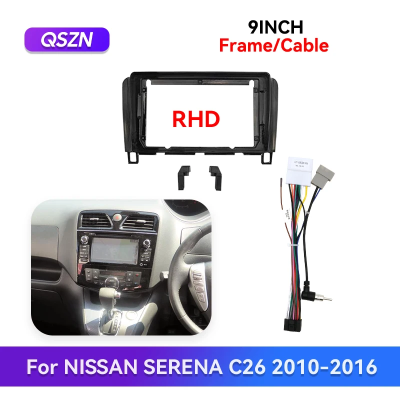 QSZN 9inch For NISSAN SERENA C26 2010-2016 2 Din Car Radio Fascia Cable Auto Stereo Wiring Harness DVD Player Panel Dash Frame
QSZN 9inch For NISSAN SERENA C26 2010-2016 2 Din Car Radio Fascia Cable Auto Stereo Wiring Harness DVD Player Panel Dash Frame