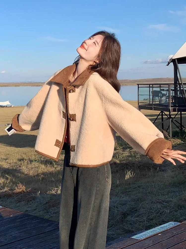 Lamb Wool Jacket Korean Dongdaemun High Quality Clothing Woman Coldproof Design Chill Resistant Style Temperature Defense Ladies
Lamb Wool Jacket Korean Dongdaemun High Quality Clothing Woman Coldproof Design Chill Resistant Style Temperature Defense Ladies