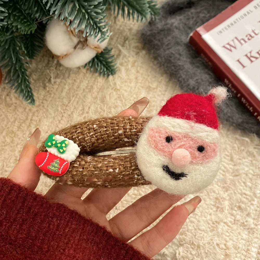 Cute Cartoon Christmas Tree Hair Clip Elk Felt Santa Claus Hairpin Headwear Creative Xmas Wool Barrettes Women
Cute Cartoon Christmas Tree Hair Clip Elk Felt Santa Claus Hairpin Headwear Creative Xmas Wool Barrettes Women