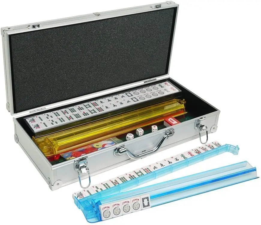 American Mahjong Set 166 White Tiles Silver Aluminum Case Classic Mah Jongg Game
American Mahjong Set 166 White Tiles Silver Aluminum Case Classic Mah Jongg Game