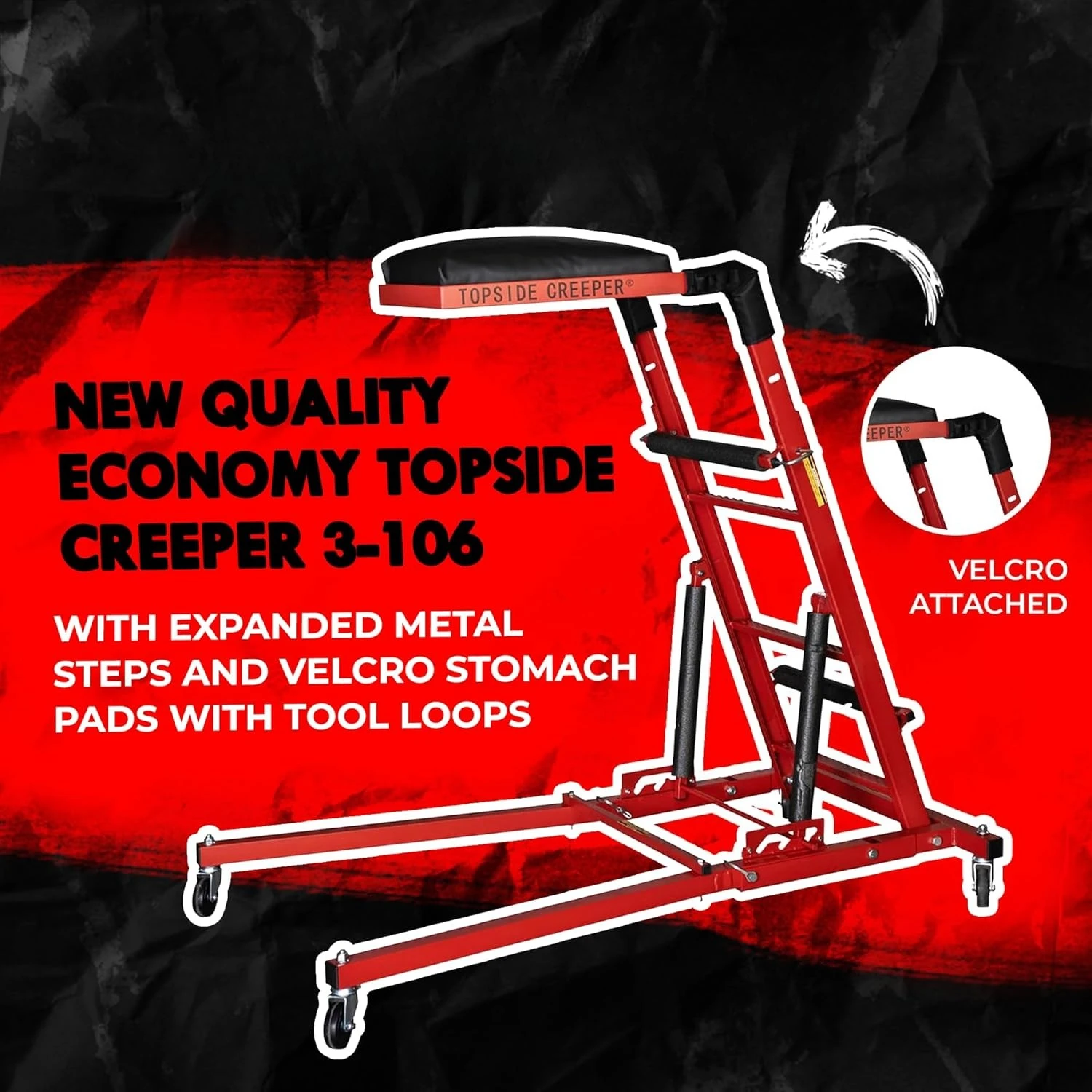 Новое качество Economy Topside Creeper 3-106 с расширенными металлическими ступеньками и подушечками для живота с петельками для инструментов
Новое качество Economy Topside Creeper 3-106 с расширенными металлическими ступеньками и подушечками для живота с петельками для инструментов