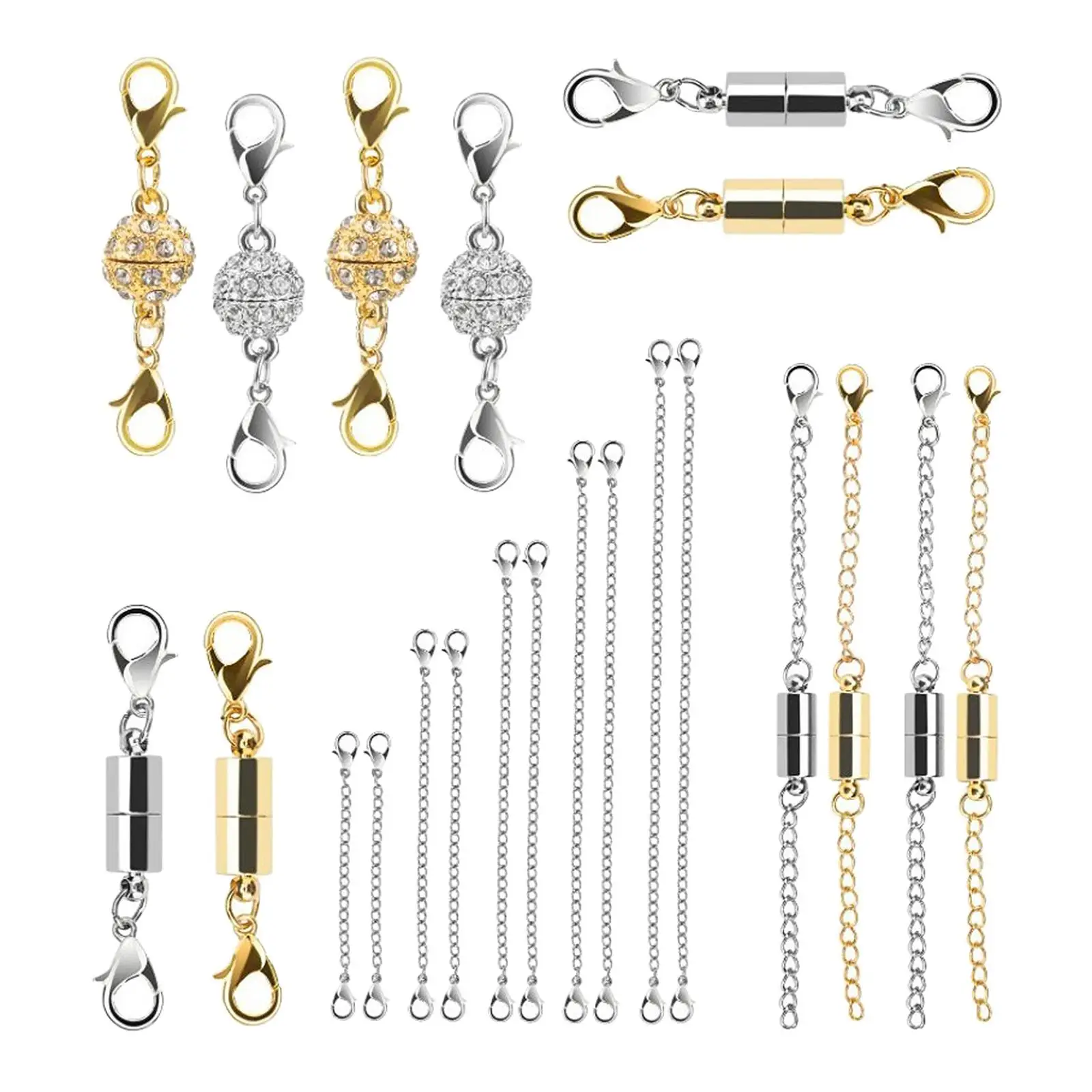 Clasp Locking Jewelry Clasps Extender Round and Cylindrical Kit Bilateral Converter for Bracelet Necklace Making
Clasp Locking Jewelry Clasps Extender Round and Cylindrical Kit Bilateral Converter for Bracelet Necklace Making