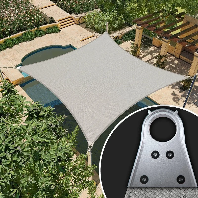 home.Grey Rectangle/Square Super Ring Sun Shade Sail Order to Make UPF50+ Canopy Awning Shades for Patio, 98% UV Blockage, 
home.Grey Rectangle/Square Super Ring Sun Shade Sail Order to Make UPF50+ Canopy Awning Shades for Patio, 98% UV Blockage,