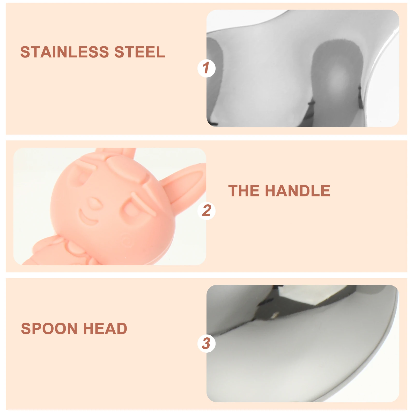 Baby Stainless Steel Tableware Cartoon Design Safe Edges Non Slip H Toddler Training Spoon Fork Kids Eating Utensils Learning
Baby Stainless Steel Tableware Cartoon Design Safe Edges Non Slip H Toddler Training Spoon Fork Kids Eating Utensils Learning