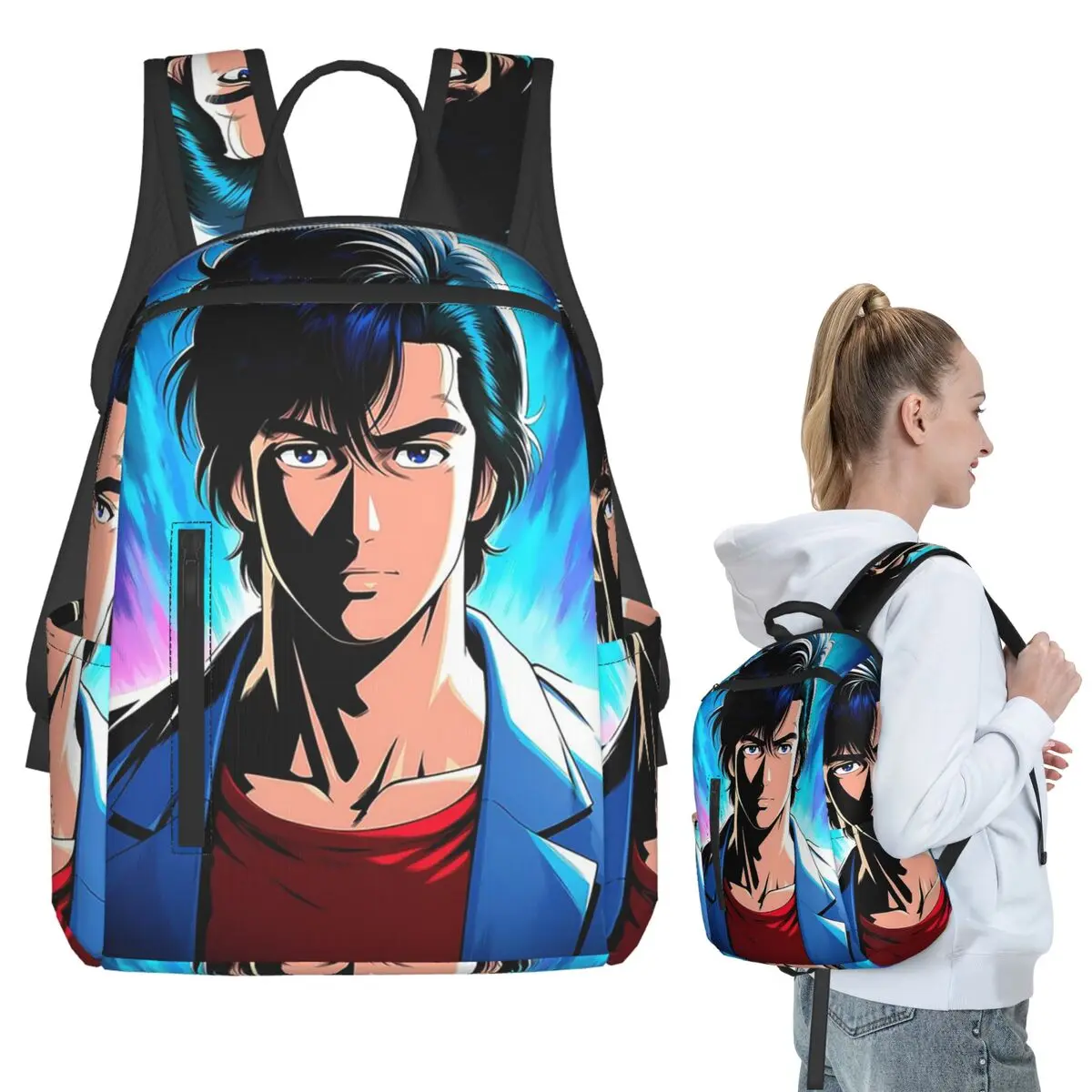 Nicky Larson Ryo Saeba Backpack Student BookBag Children School Bag Computer Shoulder Bags Men Women
Nicky Larson Ryo Saeba Backpack Student BookBag Children School Bag Computer Shoulder Bags Men Women