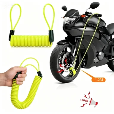 1.2M Disc Lock Reminder Cable Lock Anti-Theft Rope Alarm Disc Lock Spring Cable Security Reminder for Motorcycle
1.2M Disc Lock Reminder Cable Lock Anti-Theft Rope Alarm Disc Lock Spring Cable Security Reminder for Motorcycle