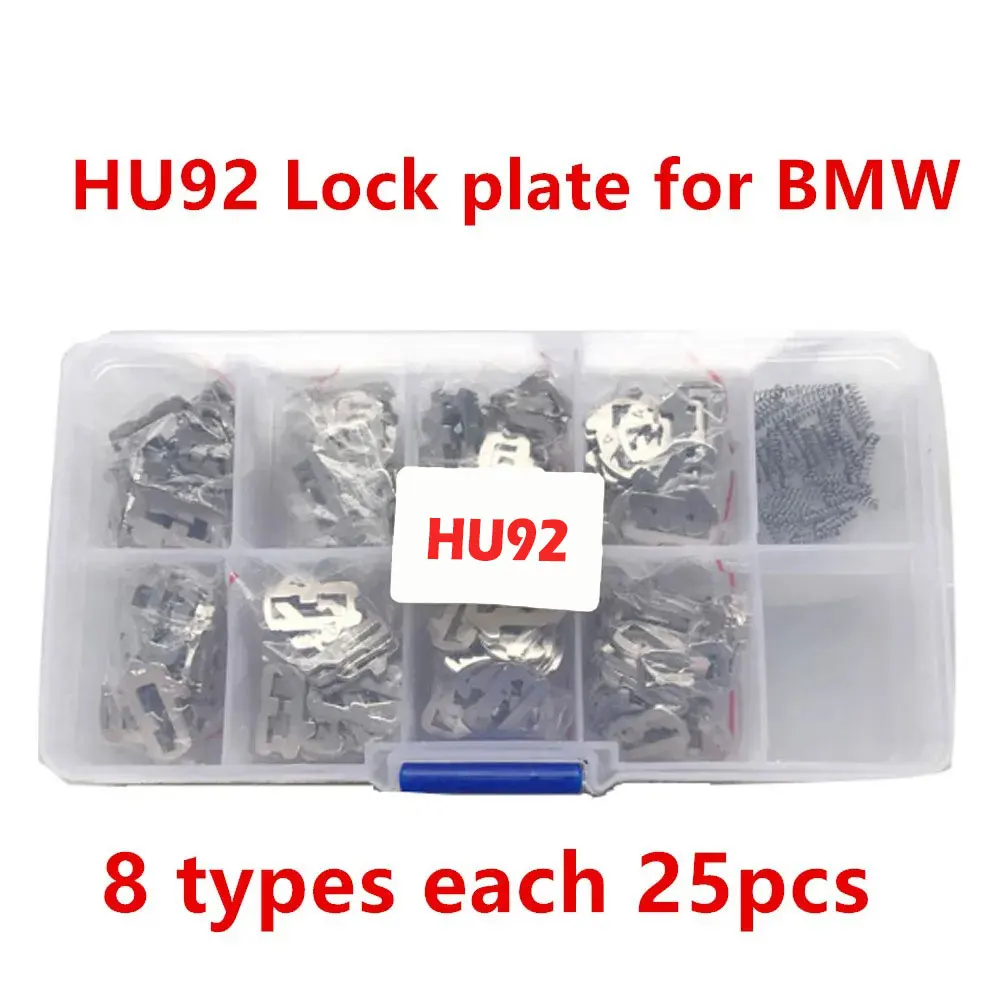 200Pcs/lot HU92 Car Lock Repair Accessories Car Lock Reed Lock Plate for BMW 8 types each 25pcs
200Pcs/lot HU92 Car Lock Repair Accessories Car Lock Reed Lock Plate for BMW 8 types each 25pcs