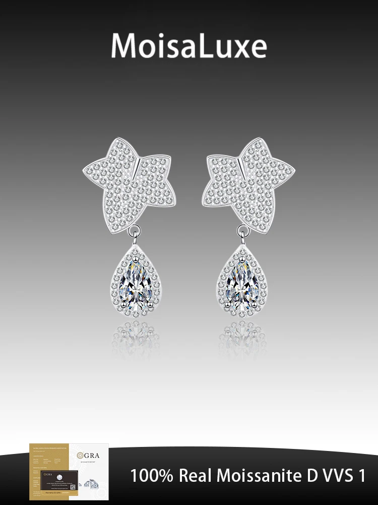 MoisaLuxe Official Store GRA Moissanite Plata Sterling 925 Silver Earrings Maple Leaf Dripping Stud Earrings Directly
MoisaLuxe Official Store GRA Moissanite Plata Sterling 925 Silver Earrings Maple Leaf Dripping Stud Earrings Directly