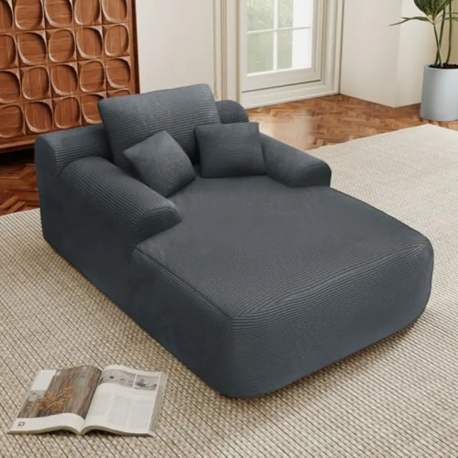 65" Chaise Lounge Chair Indoor, Oversized for Living Room, Sofa Sleeper Chair with Wide Armrest and Throw Pillows, Plush Cordur
65" Chaise Lounge Chair Indoor, Oversized for Living Room, Sofa Sleeper Chair with Wide Armrest and Throw Pillows, Plush Cordur