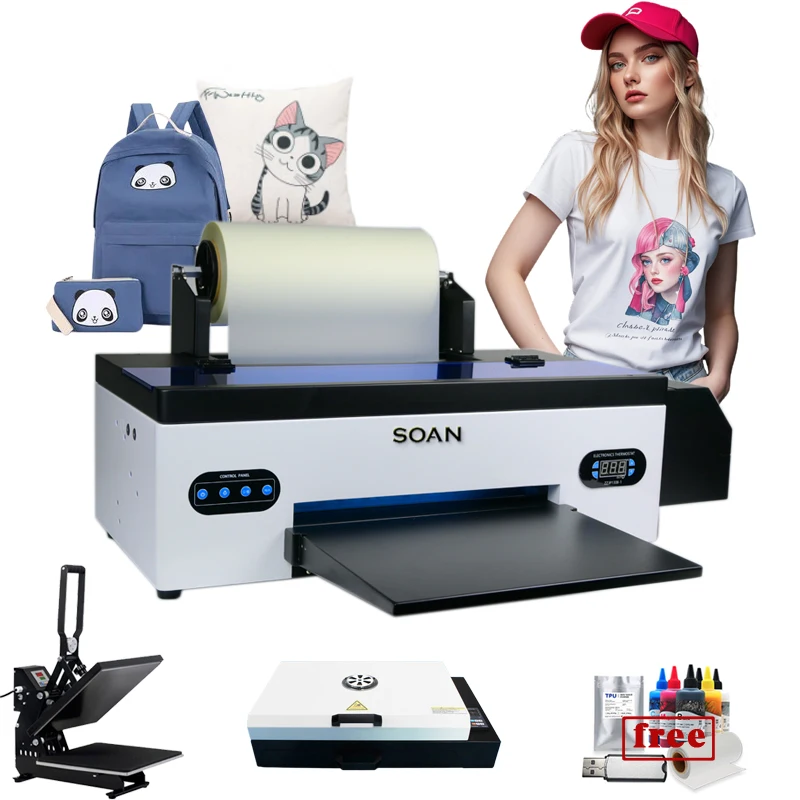 A3 DTF Printer Automatic Digital Fabric T-Shirt Silk Cotton Custom Printing Machine L1800 1390 PrintHead
A3 DTF Printer Automatic Digital Fabric T-Shirt Silk Cotton Custom Printing Machine L1800 1390 PrintHead