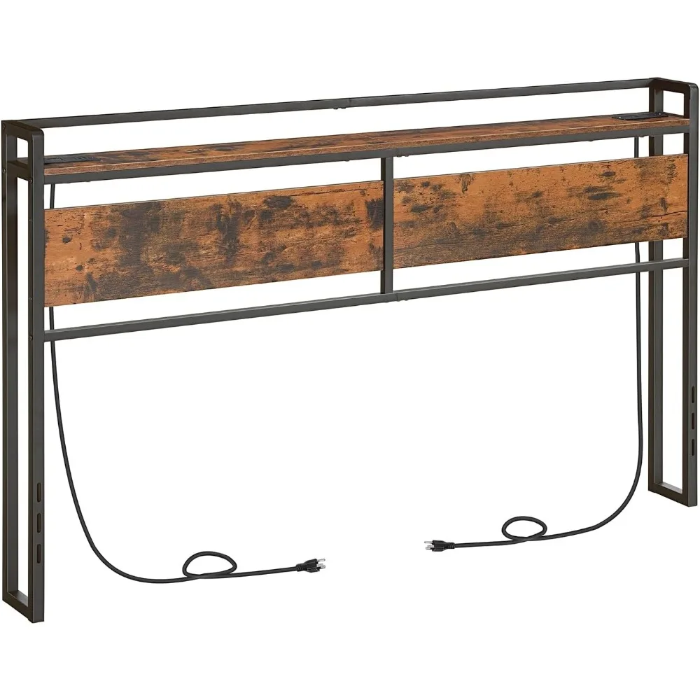 King Size Headboard, Headboard with 2 Outlets and 4 USB Ports, Adjustable Height, Storage Rack, Sturdy and Stable, Easy A
King Size Headboard, Headboard with 2 Outlets and 4 USB Ports, Adjustable Height, Storage Rack, Sturdy and Stable, Easy A