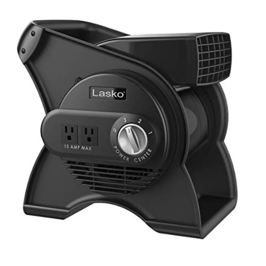 Portable Utility Fan 12" 289 CFM Pivoting High Velocity Air Mover Blower Fan 3 Speeds 2 Accessory Outlets 120V Black U12104
Portable Utility Fan 12" 289 CFM Pivoting High Velocity Air Mover Blower Fan 3 Speeds 2 Accessory Outlets 120V Black U12104