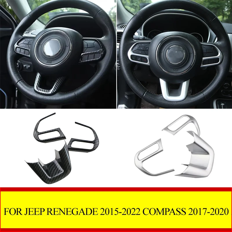 ABS Car Steering Wheel Trim Cover for Jeep Renegade 2015-2022 for Jeep Compass 2017-2020 Interior Sticker Accessories
ABS Car Steering Wheel Trim Cover for Jeep Renegade 2015-2022 for Jeep Compass 2017-2020 Interior Sticker Accessories