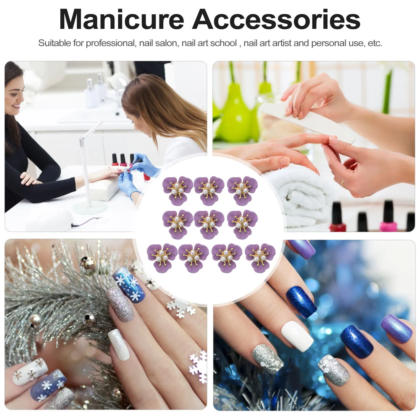 10Pcs Pearl Nail Decor Set Stylish DIY Manicure Flower Ornaments Natural Artificial Nails Nail Art Accessories
10Pcs Pearl Nail Decor Set Stylish DIY Manicure Flower Ornaments Natural Artificial Nails Nail Art Accessories