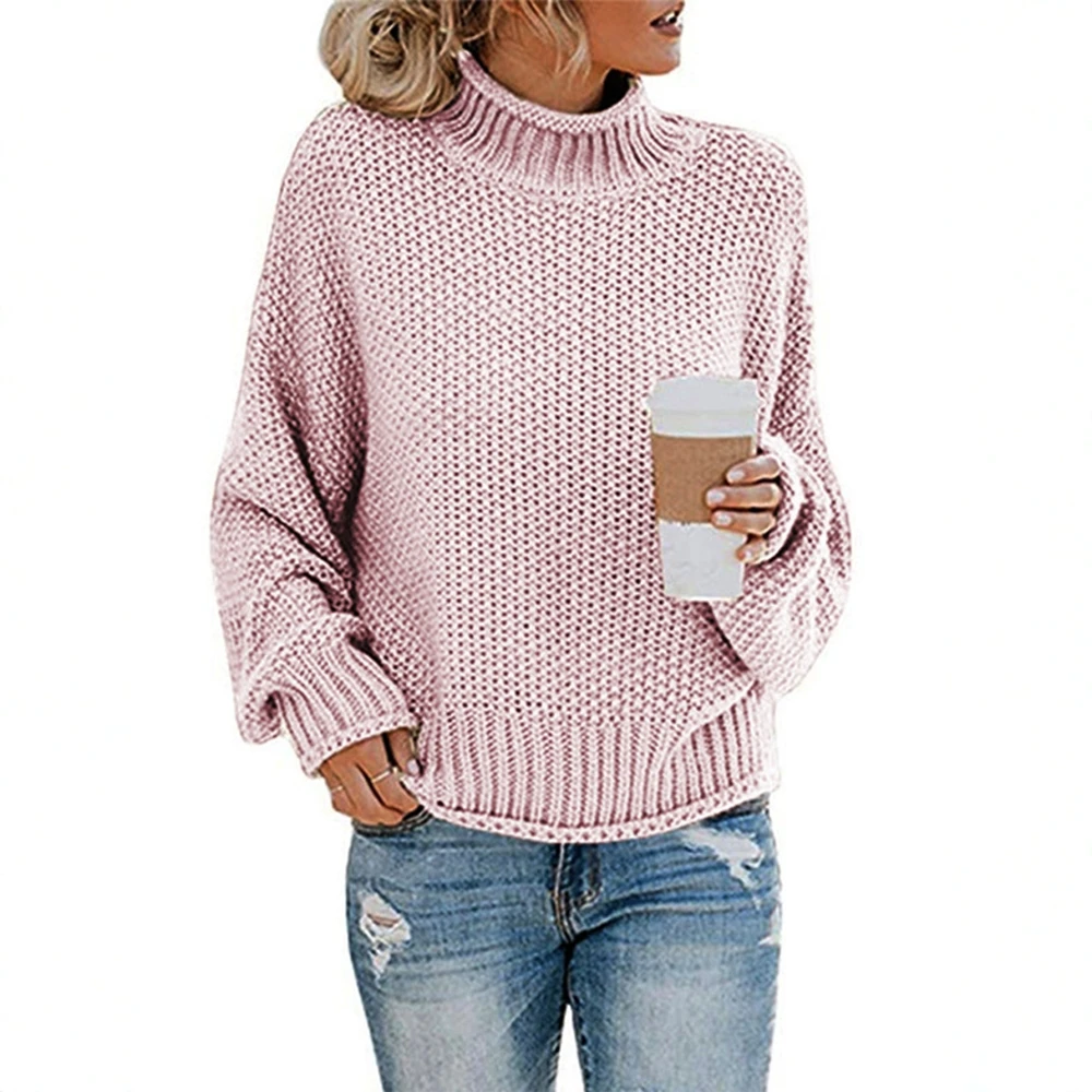Women's Casual High Neck Long Sleeve Rib Knit Sweater Loose Fit Daily Basic Autumn Plain Fashion Top
Women's Casual High Neck Long Sleeve Rib Knit Sweater Loose Fit Daily Basic Autumn Plain Fashion Top