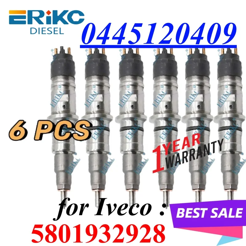 6PC 0445120409 Common Rail Diesel Injector 0445 120 409 Auto Engine Parts 0 445 120 409 for Iveco EUROCARGO 5801932928
6PC 0445120409 Common Rail Diesel Injector 0445 120 409 Auto Engine Parts 0 445 120 409 for Iveco EUROCARGO 5801932928