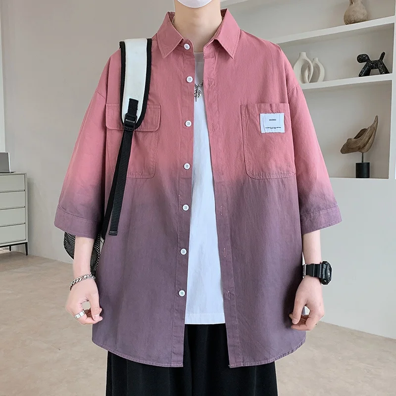 adient Color Men's Casual ort Sve irt Loose Fit Teenage Trendy Brand f Sve Cotton Polyester Summer irt
adient Color Men's Casual ort Sve irt Loose Fit Teenage Trendy Brand f Sve Cotton Polyester Summer irt