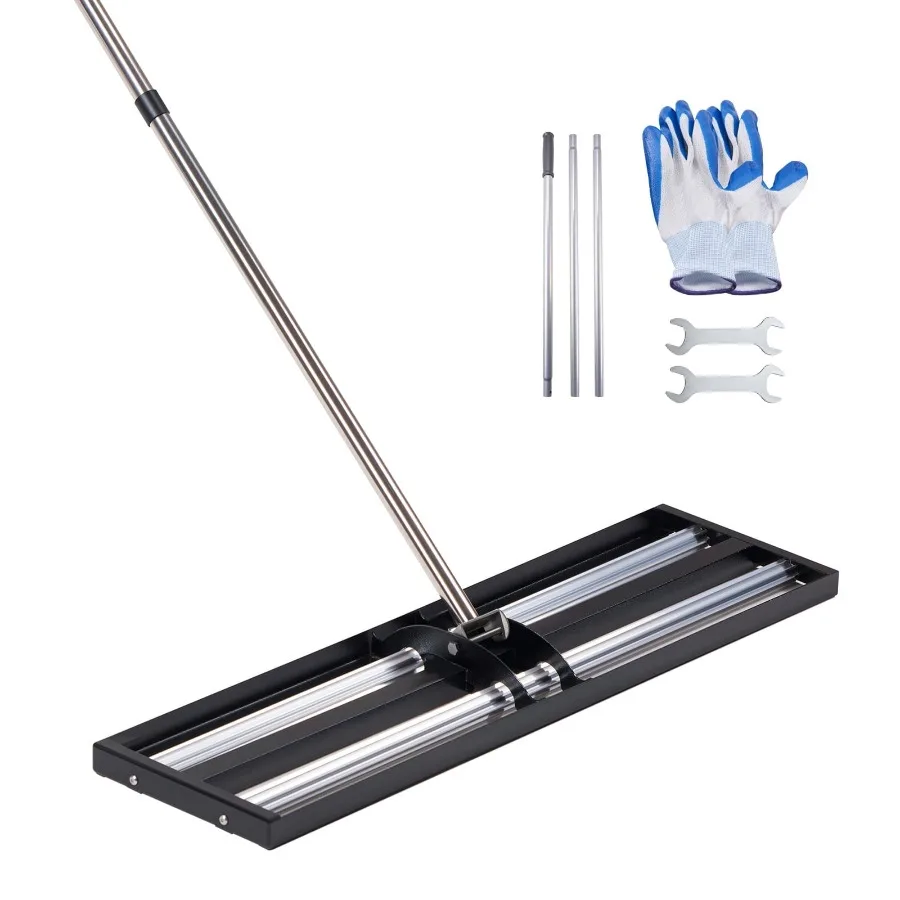 Upgraded Lawn Leveling Rake with Roller, 48'' x 10'' Stainless Steel Lawn Tool with 83.9'' Adjustable Handle, Durable Yard Leve
Upgraded Lawn Leveling Rake with Roller, 48'' x 10'' Stainless Steel Lawn Tool with 83.9'' Adjustable Handle, Durable Yard Leve