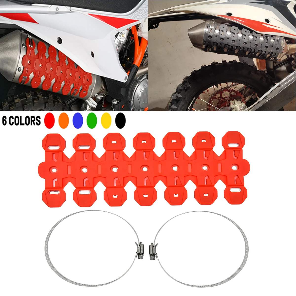 For KTM HUSABERG HUSQVARNA SUZUKI YAMAHA GAS-GAS BETA HONDA KAWASAKI 125-500 Motorcycle Heat Shield Exhaust Protective Cover
For KTM HUSABERG HUSQVARNA SUZUKI YAMAHA GAS-GAS BETA HONDA KAWASAKI 125-500 Motorcycle Heat Shield Exhaust Protective Cover