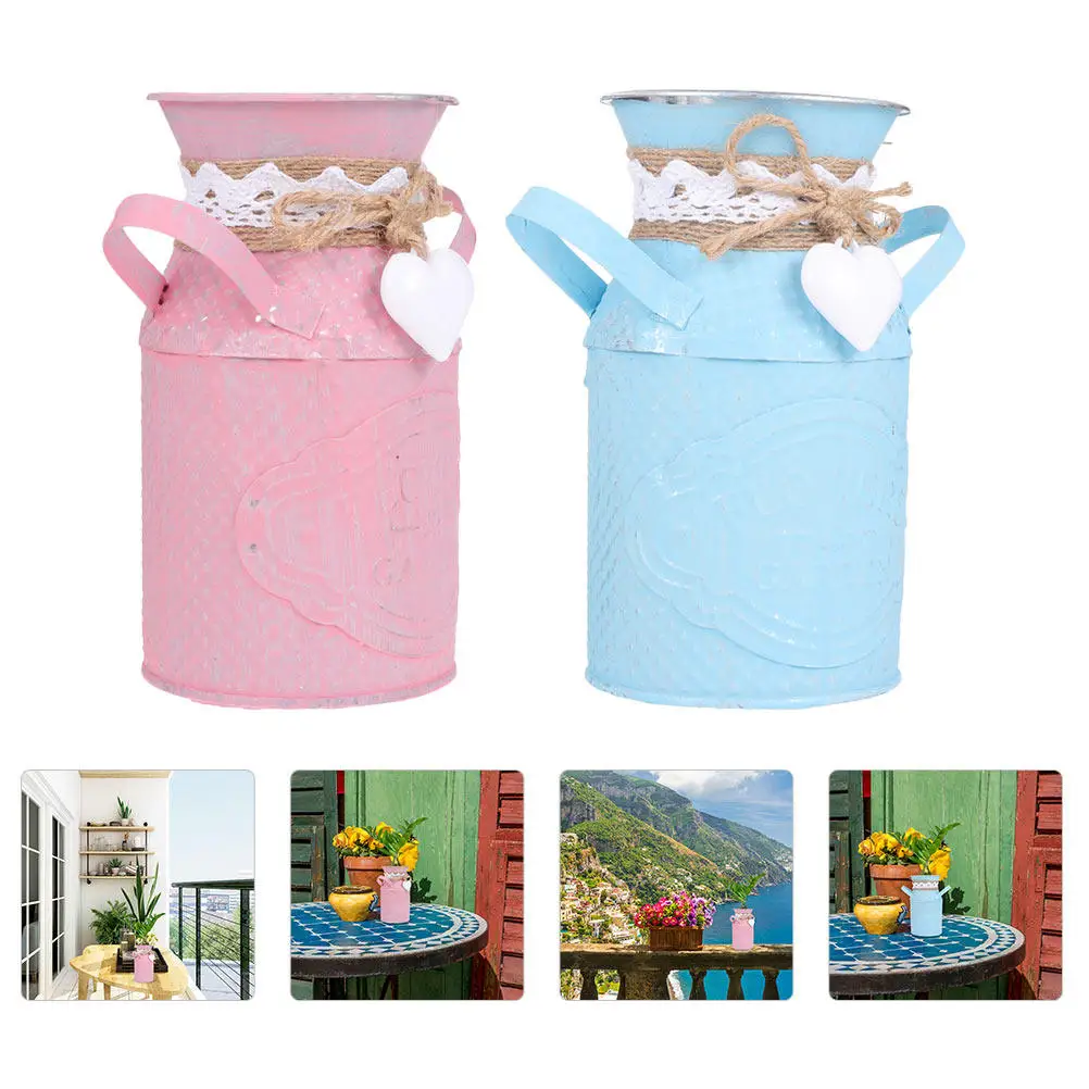 2Pcs Iron Flowerpot Succulent Planter Bright Color Desktop Ornament for Indoor Outdoor Home Store Garden Decoration
2Pcs Iron Flowerpot Succulent Planter Bright Color Desktop Ornament for Indoor Outdoor Home Store Garden Decoration