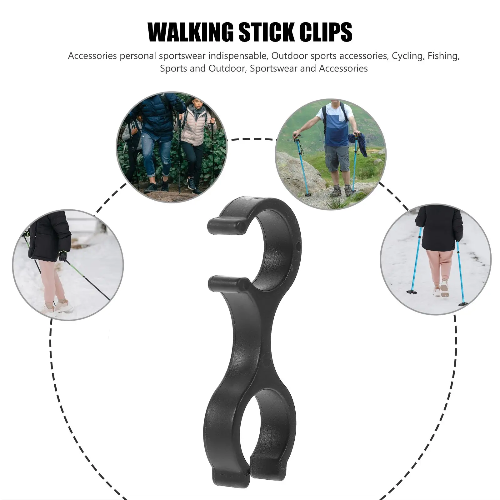 8 Pcs Handcuffs Shape Clip Trekking Poles Walking Stick Clips Storage Clasps Black
8 Pcs Handcuffs Shape Clip Trekking Poles Walking Stick Clips Storage Clasps Black