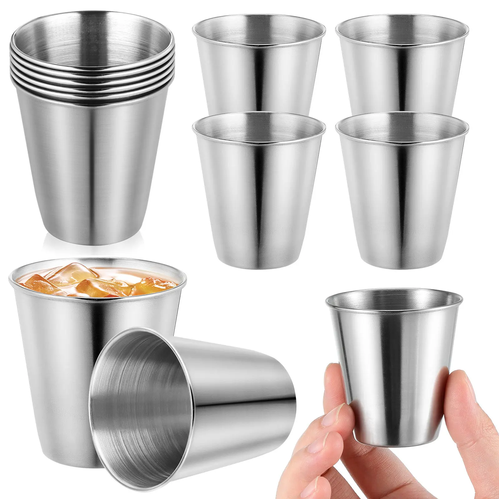 12Pcs Stainless Steel Liquor Cup Set Lightweight Portable Shot Glasses for Camping Picnic Boating Pool Deck Whisky Vodka Coffee
12Pcs Stainless Steel Liquor Cup Set Lightweight Portable Shot Glasses for Camping Picnic Boating Pool Deck Whisky Vodka Coffee