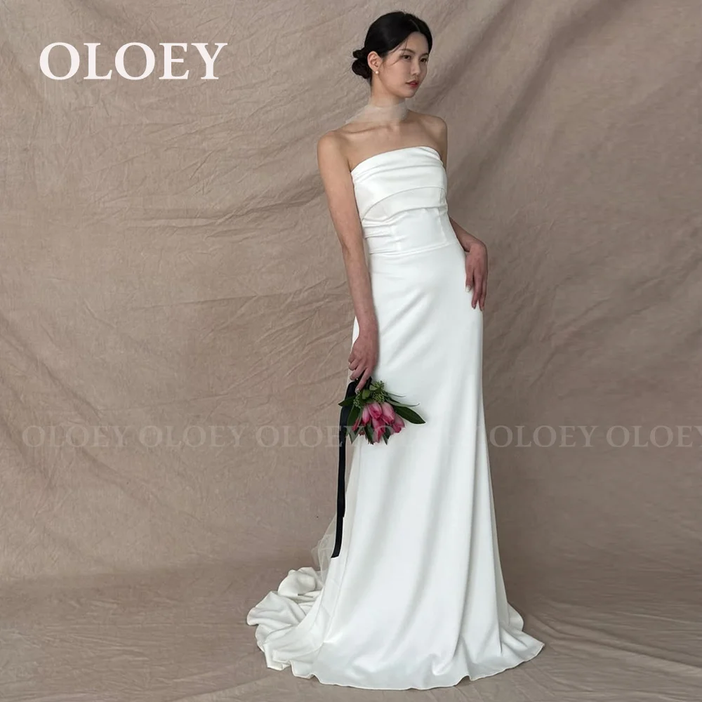 OLOEY Elegant Strapless Mermaid Wedding Dress Korea Photo Shoot with Scarf Pleated Bridal Gown Corset Back Customized
OLOEY Elegant Strapless Mermaid Wedding Dress Korea Photo Shoot with Scarf Pleated Bridal Gown Corset Back Customized