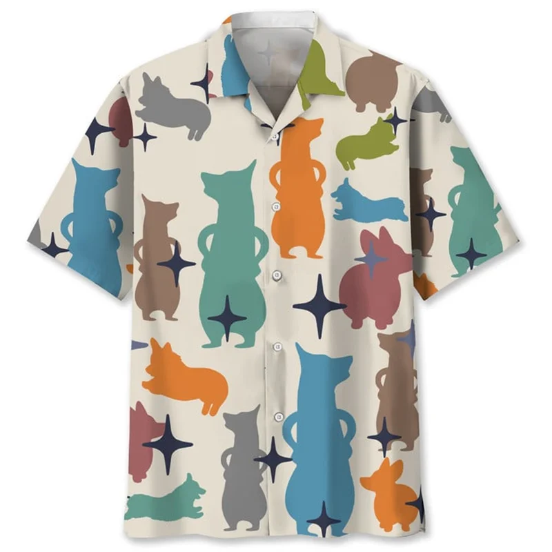 Cartoon Corgi Dog Graphic Hawaiian Shirt For Men Summer 3d Printed Animal Pets Short Sleeves Street Tops Lapel Button Blouse
Cartoon Corgi Dog Graphic Hawaiian Shirt For Men Summer 3d Printed Animal Pets Short Sleeves Street Tops Lapel Button Blouse