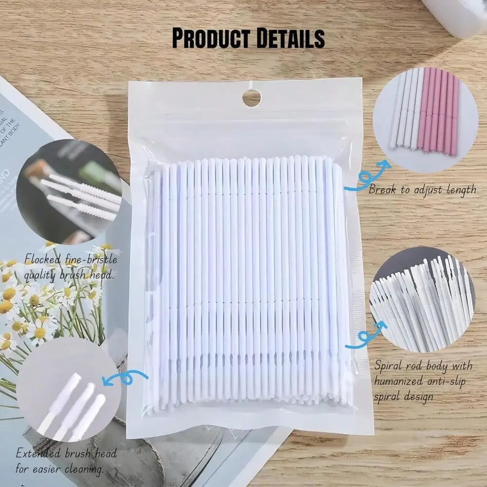 (Free Shipping)Disposable Mini Eyelash Brush For Eyelash Extension, Mini Eyelash Wand For Makeup, Nano Cotton Swabs For Eye Makeup Correction, Contouring, Ultra-Fine Eyeliner Remover, Makeup Remover, Eyelash Extension Remover, And Cleansing Stick;
(Free Shipping)Disposable Mini Eyelash Brush For Eyelash Extension, Mini Eyelash Wand For Makeup, Nano Cotton Swabs For Eye Makeup Correction, Contouring, Ultra-Fine Eyeliner Remover, Makeup Remover, Eyelash Extension Remover, And Cleansing Stick;