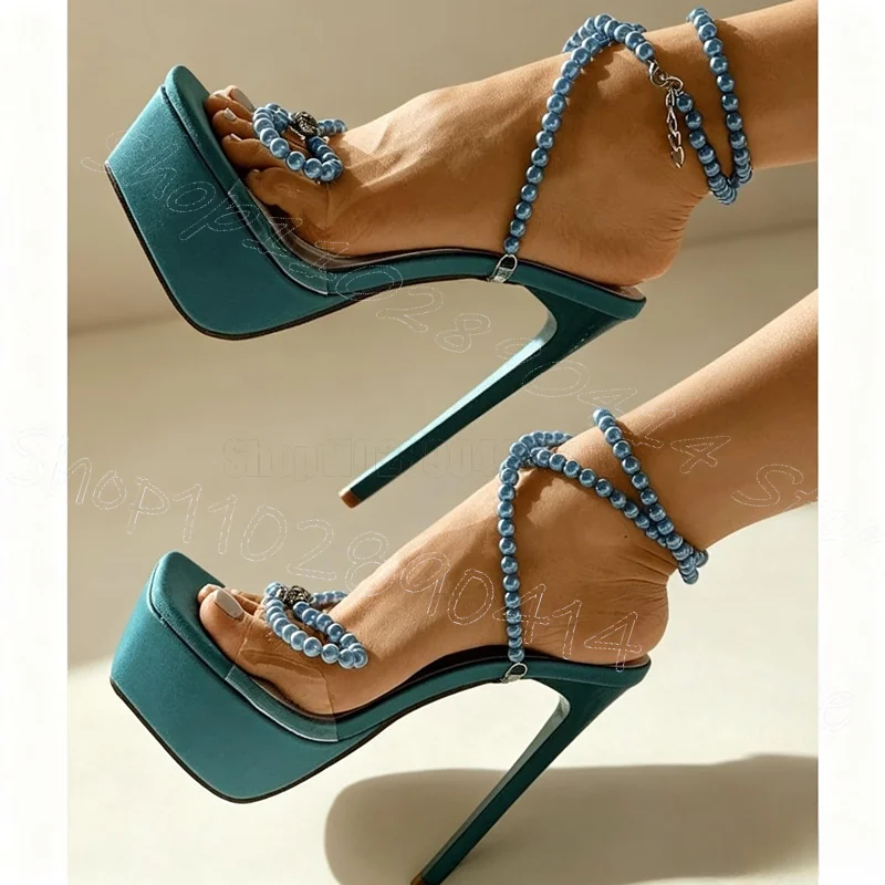 Cyan Beads Bow Knot PVC Open Toe Sandals Buckle Strap Women Shoes Thin High Heels Party Banquet Dating 2026 Zapatos Para Mujere
Cyan Beads Bow Knot PVC Open Toe Sandals Buckle Strap Women Shoes Thin High Heels Party Banquet Dating 2026 Zapatos Para Mujere