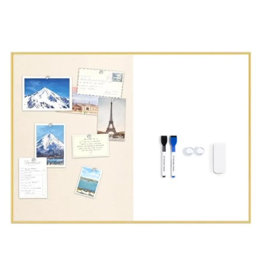 Dry Erase Cork Board Combo 24"X18" Whiteboard with Linen for Wall Magnetic Dry Erase Bulletin Board Vision Board for Home Offic
Dry Erase Cork Board Combo 24"X18" Whiteboard with Linen for Wall Magnetic Dry Erase Bulletin Board Vision Board for Home Offic