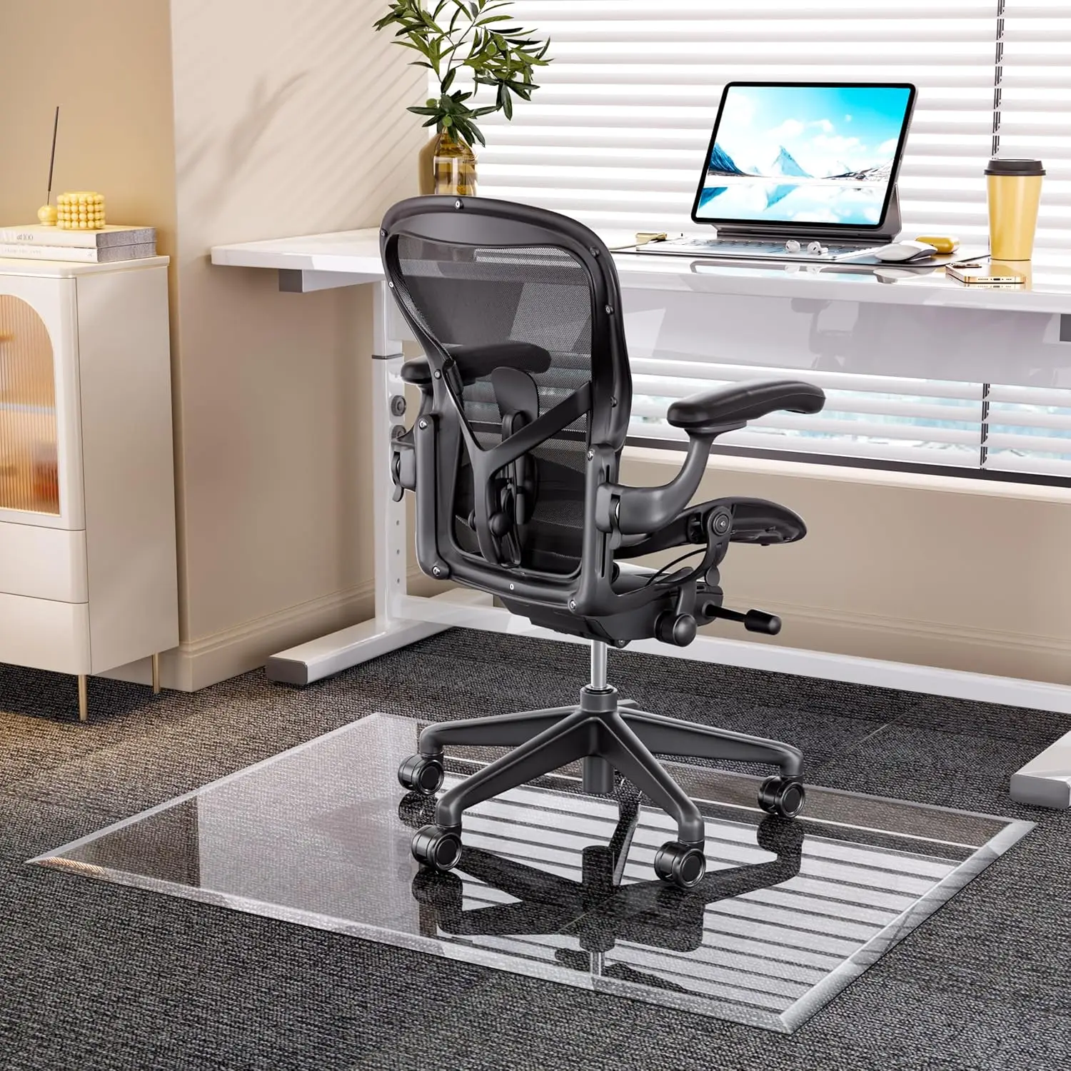 48"x36" Beveled Edge Tempered Glass Chair Mat, 5mm Thick, 1000Lbs Capacity, Clear, Anti-Scratch, for Hardwood & Carpet
48"x36" Beveled Edge Tempered Glass Chair Mat, 5mm Thick, 1000Lbs Capacity, Clear, Anti-Scratch, for Hardwood & Carpet