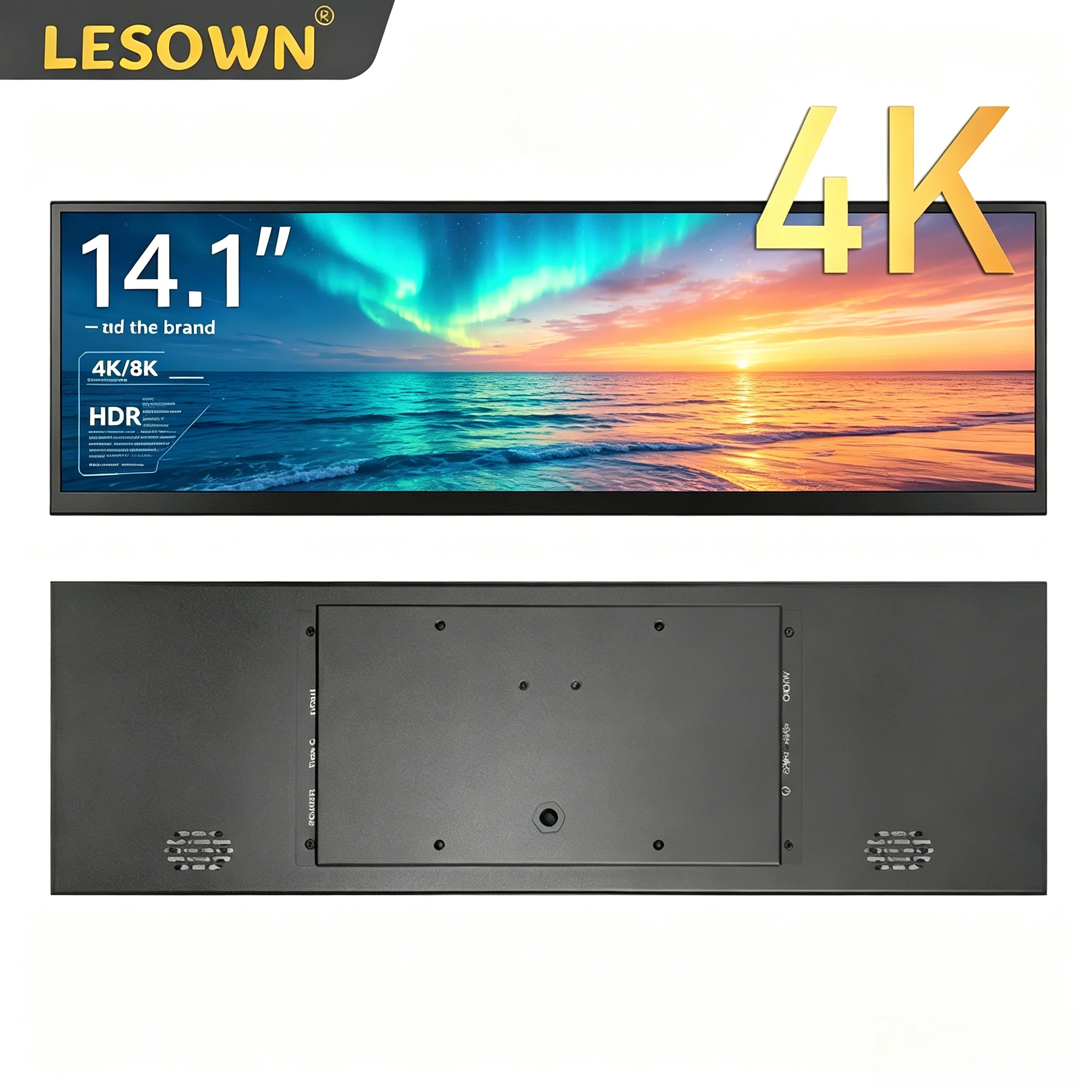 LESOWN 14.1 Inch Side Monitor Portable 3840x1100 IPS LCD Stretched Bar USB-C Display External Horizontal Monitor for Laptop PC
LESOWN 14.1 Inch Side Monitor Portable 3840x1100 IPS LCD Stretched Bar USB-C Display External Horizontal Monitor for Laptop PC
