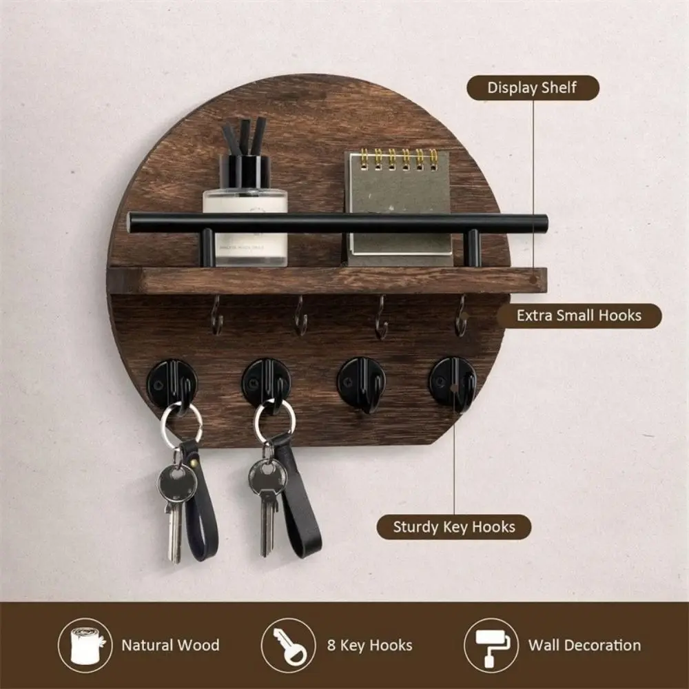 Multi-functional Retro Wall Mounted Key Holder Simple with Shelf Wood Mail Organizer Decorative Wall Floating Shelf Living Room
Multi-functional Retro Wall Mounted Key Holder Simple with Shelf Wood Mail Organizer Decorative Wall Floating Shelf Living Room