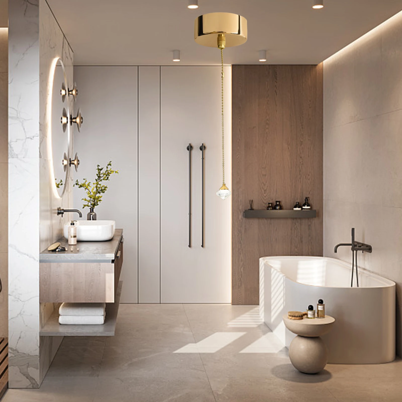 Stylish Bathroom Light Pull Cord Switch 100cm Length Elegant Chrome Design with Reliable Performance and Safety Features 
Stylish Bathroom Light Pull Cord Switch 100cm Length Elegant Chrome Design with Reliable Performance and Safety Features