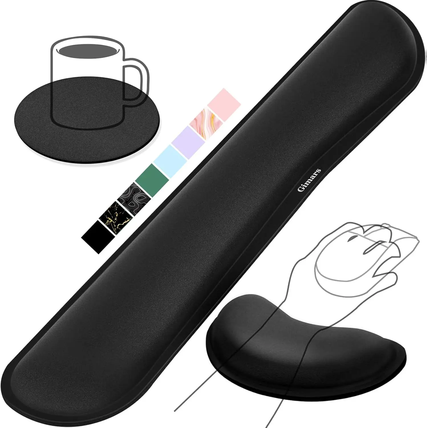 Ergonomic Gel Memory Foam Keyboard Wrist Rest Set, Thick & Soft Wrist Support for Typing, Gaming, Office, Black
Ergonomic Gel Memory Foam Keyboard Wrist Rest Set, Thick & Soft Wrist Support for Typing, Gaming, Office, Black
