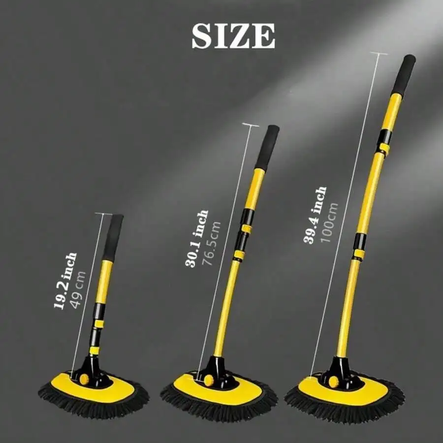 Long Handle Car Wash Brush Mop With Rotating Head For Vehicle Cleaning
Long Handle Car Wash Brush Mop With Rotating Head For Vehicle Cleaning