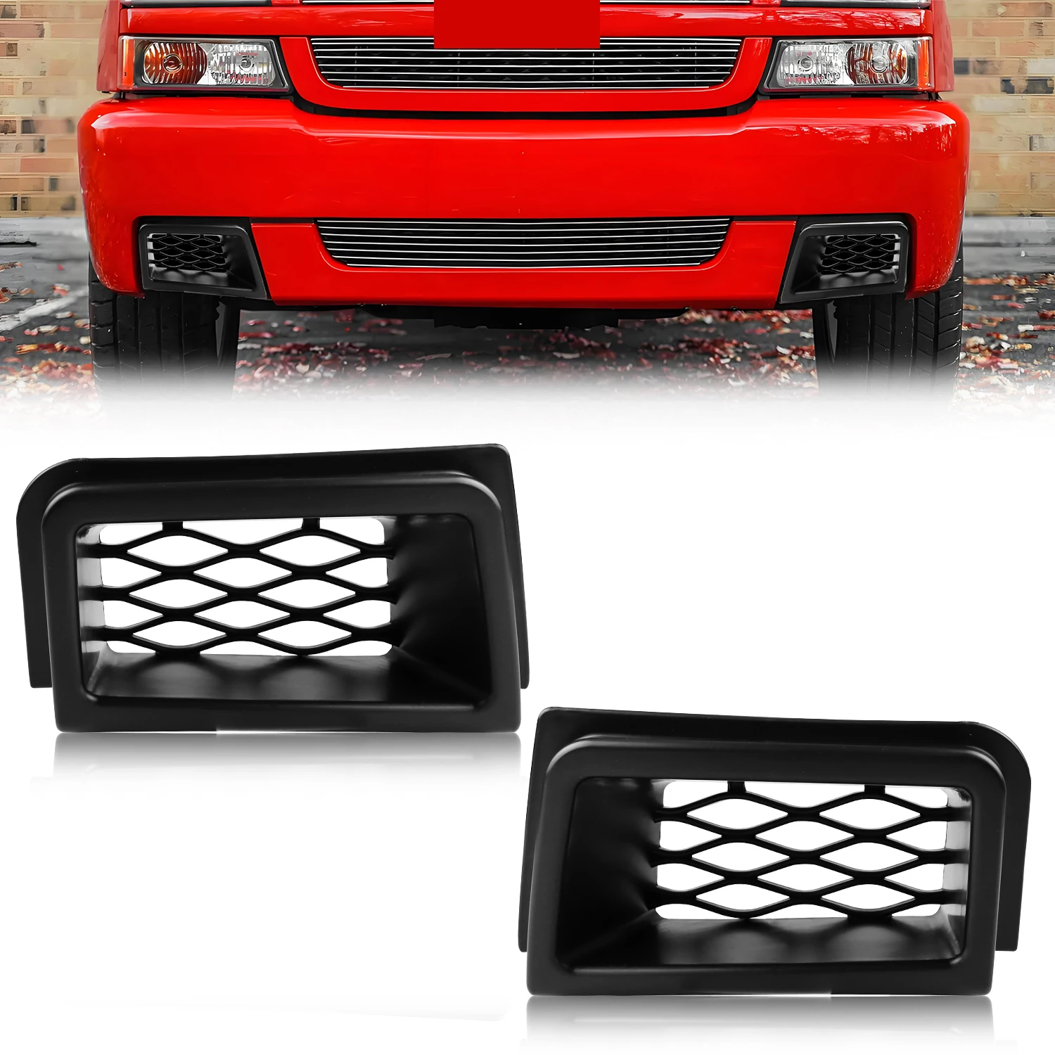 2Pcs Front Bumper SS-Style Air Duct Grille Insert Cover For 2003 2004 2005 2006 2007 Chevrolet Silverado 1500 Durable Sturdy
2Pcs Front Bumper SS-Style Air Duct Grille Insert Cover For 2003 2004 2005 2006 2007 Chevrolet Silverado 1500 Durable Sturdy