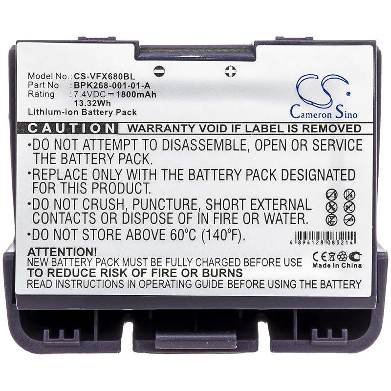 CS Replacement Battery for VeriFone VX680,VX680 wireless terminal,vx680 wireless credit card machine PN:BPK 1800mAh / 13.32Wh
CS Replacement Battery for VeriFone VX680,VX680 wireless terminal,vx680 wireless credit card machine PN:BPK 1800mAh / 13.32Wh