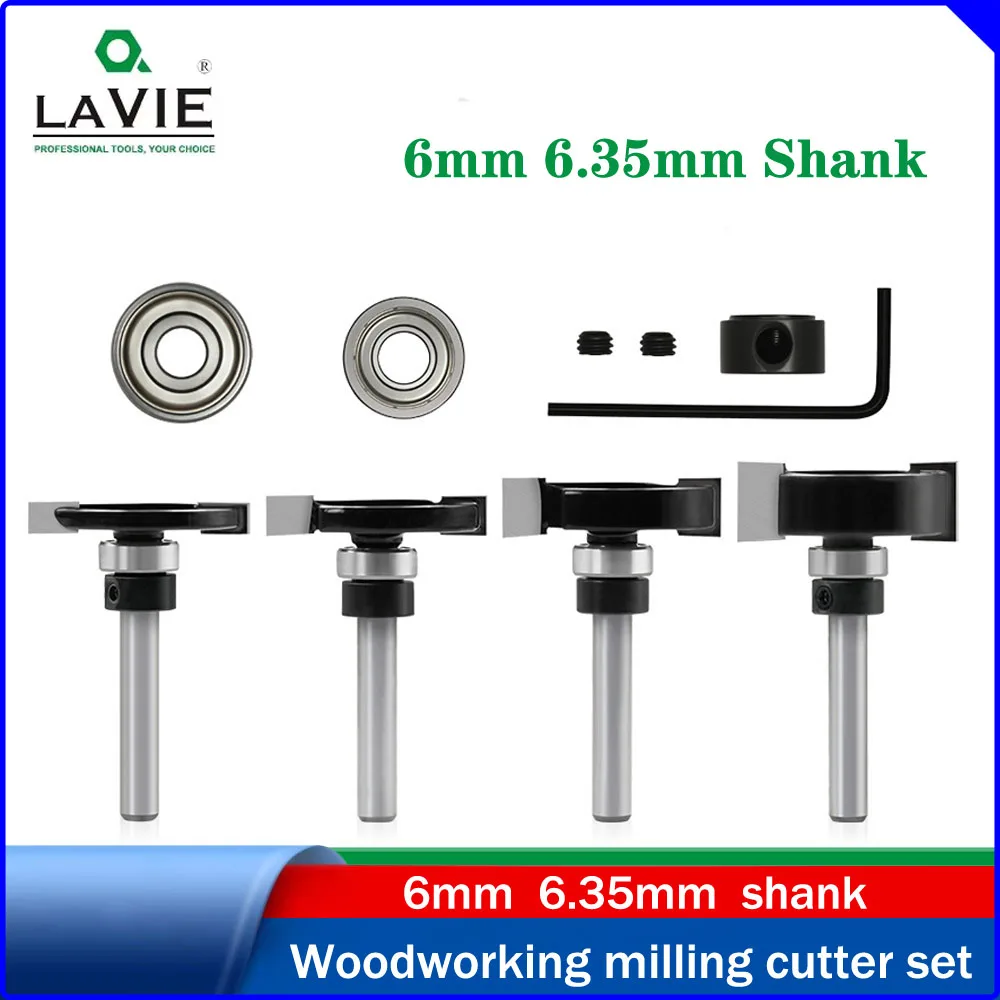 LAVIE 6mm/6.35mm Shank Black T-Type Grooving Router Bit Set,Tungsten Carbide Bearing Guide Engraving Machine Cutter,Bottom
LAVIE 6mm/6.35mm Shank Black T-Type Grooving Router Bit Set,Tungsten Carbide Bearing Guide Engraving Machine Cutter,Bottom