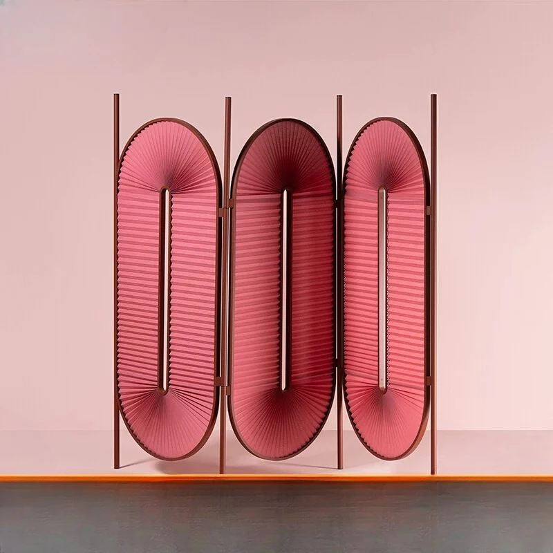 Pleated fabric simple living room partition folding screen screen entrance folding
Pleated fabric simple living room partition folding screen screen entrance folding