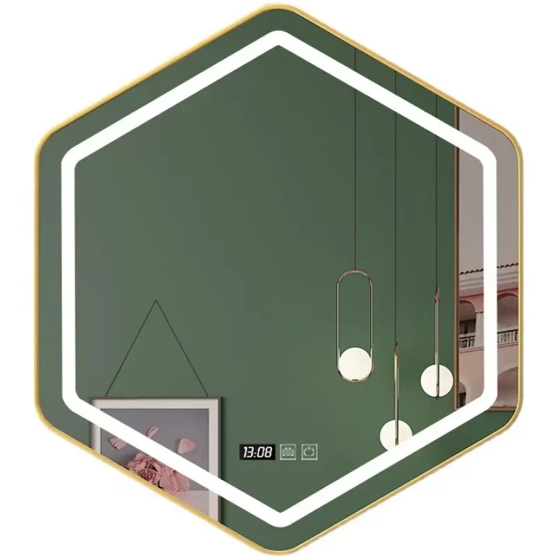 Strict selection of hotel engineering smart bathroom mirror polygonal LED defogging punching Bluetooth hexagonal bathroom mirror
Strict selection of hotel engineering smart bathroom mirror polygonal LED defogging punching Bluetooth hexagonal bathroom mirror