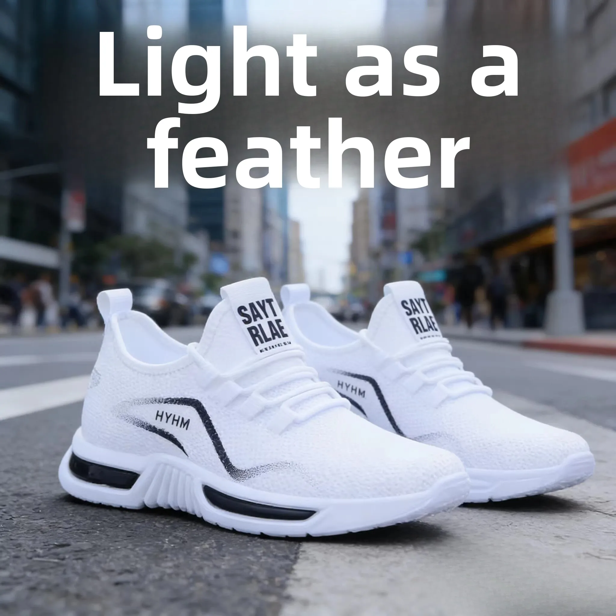 Men's Running Shoes Summer New Style Casual Breathable Ultra-light Anti-slip Sports Sneakers White Mesh Upper Comfortable
Men's Running Shoes Summer New Style Casual Breathable Ultra-light Anti-slip Sports Sneakers White Mesh Upper Comfortable