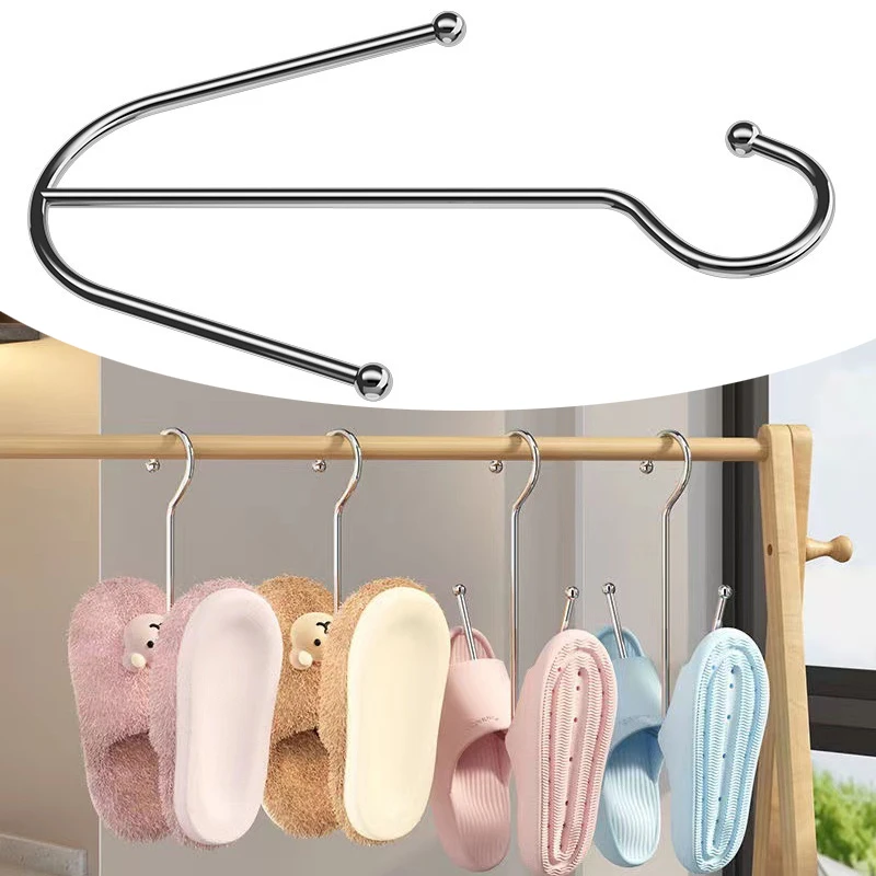 1Pc Stainless Steel Shoe Hooks Rack Hanging Drying Rack Bathroom Organizer Space Saving Multi-Functional For Entryway Balcony
1Pc Stainless Steel Shoe Hooks Rack Hanging Drying Rack Bathroom Organizer Space Saving Multi-Functional For Entryway Balcony