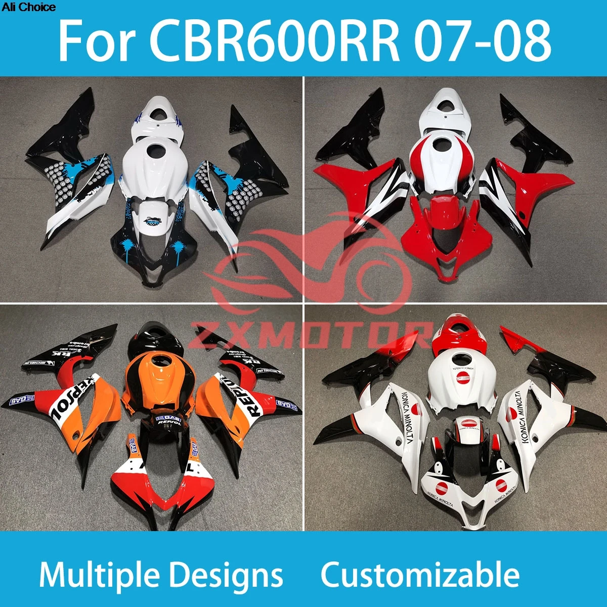 Подходит для Honda CBR 600RR 2007 2008, полные обтекатели CBR600RR 07 08, бесплатный комплект пластиковых обтекателей для мотоцикла на заказ
Подходит для Honda CBR 600RR 2007 2008, полные обтекатели CBR600RR 07 08, бесплатный комплект пластиковых обтекателей для мотоцикла на заказ