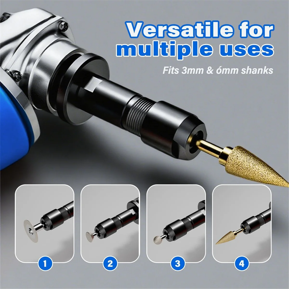 SSR Angle Grinder Conversion Kit: 2025 New 100-Type Adapter for 6mm+3mm Shank Tools (2 Pack)
SSR Angle Grinder Conversion Kit: 2025 New 100-Type Adapter for 6mm+3mm Shank Tools (2 Pack)
