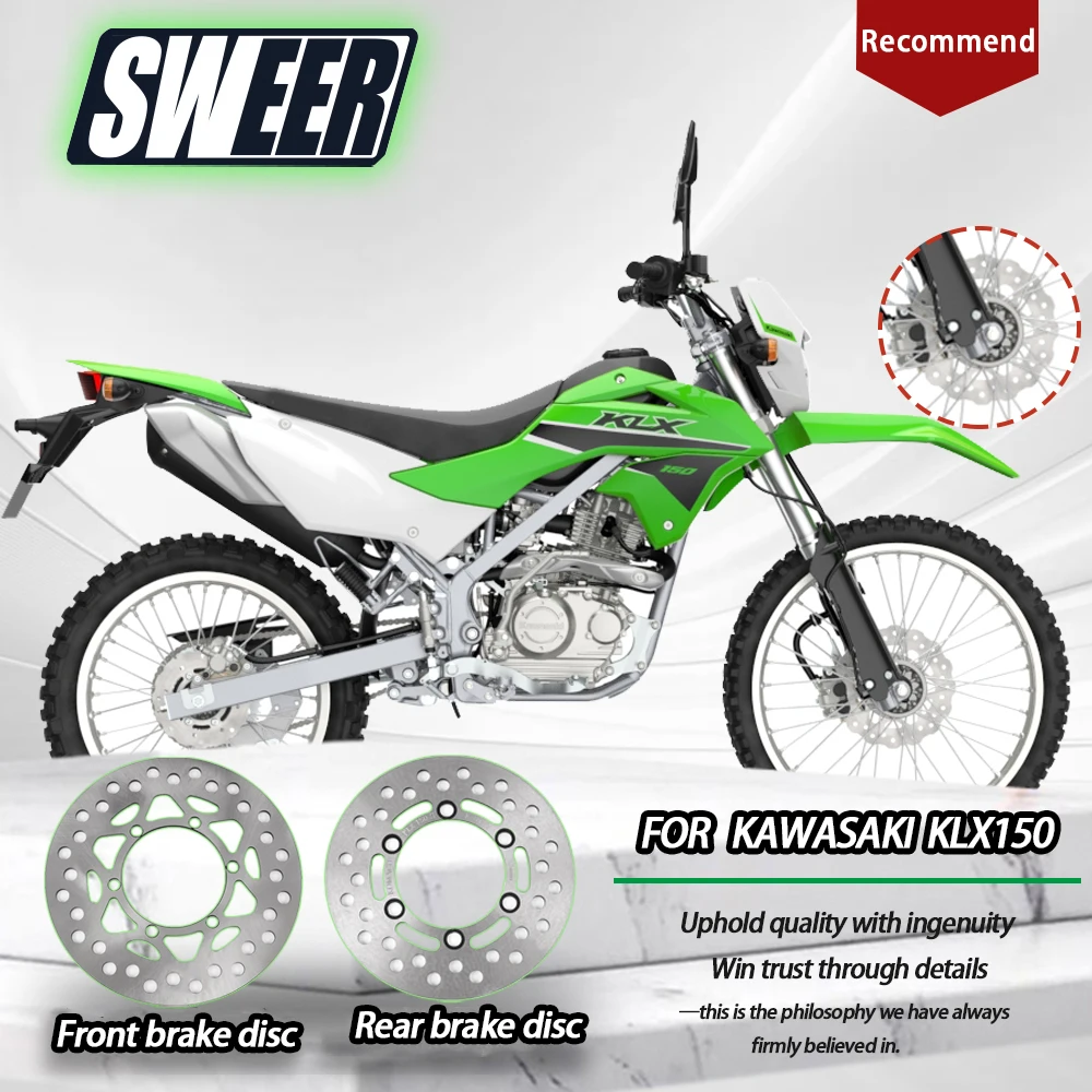 Передние тормозные диски для мотоцикла SWEER, суппорты дискового тормоза, тормозные диски, оригинальная замена автомобиля Fitfor Kawasaki KLX150
Передние тормозные диски для мотоцикла SWEER, суппорты дискового тормоза, тормозные диски, оригинальная замена автомобиля Fitfor Kawasaki KLX150