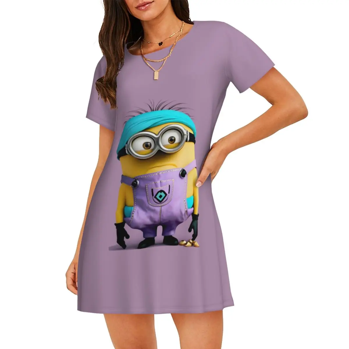 Женская ночная рубашка с короткими рукавами на заказ M-Minions, желтые ночные рубашки в форме капсулы с короткими рукавами для отдыха, пижамы
Женская ночная рубашка с короткими рукавами на заказ M-Minions, желтые ночные рубашки в форме капсулы с короткими рукавами для отдыха, пижамы