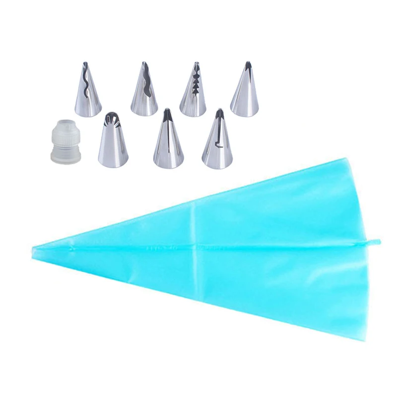 9pcs/set Pastry Baking Tools 7pcs Frill Cream Pastry Tips + 1pc Silicone Pastry Bag + 1pc Cake Cream Pastry Coupler
9pcs/set Pastry Baking Tools 7pcs Frill Cream Pastry Tips + 1pc Silicone Pastry Bag + 1pc Cake Cream Pastry Coupler